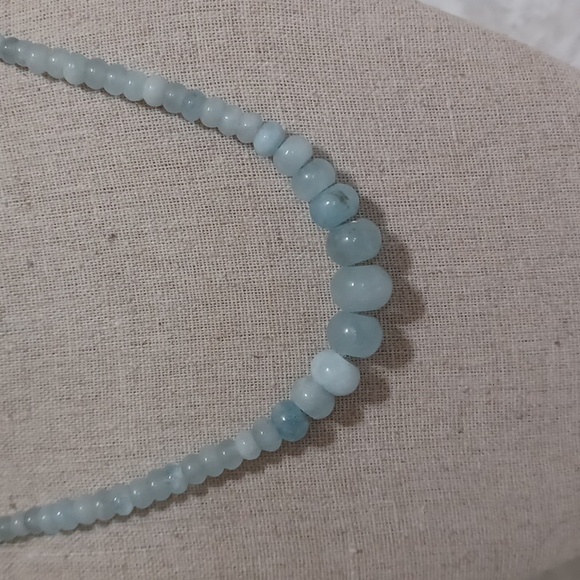 Jay King Sterling Silver Aquamarine Graduated Bead Necklace NIB - Picture 3 of 9